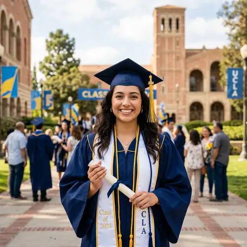 Cap and Gown Graduation Photo