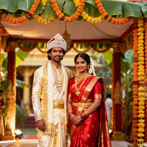 Elegant South Indian Bride and Groom
