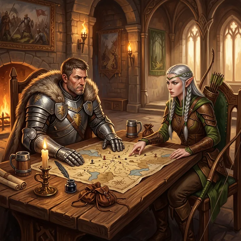 Knight Elf Table - Unique Fantasy Decor