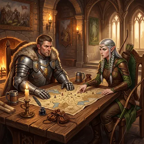 Knight Elf Table - Unique Fantasy Decor