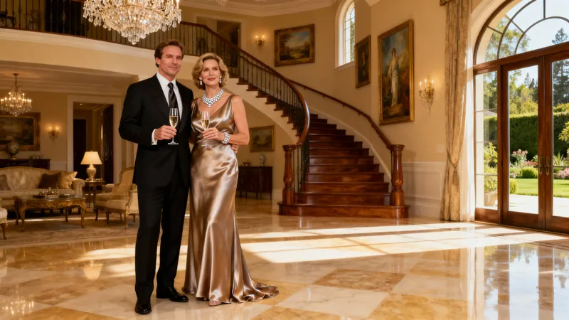 Luxury Living: Wealthy Couple in a Mansion