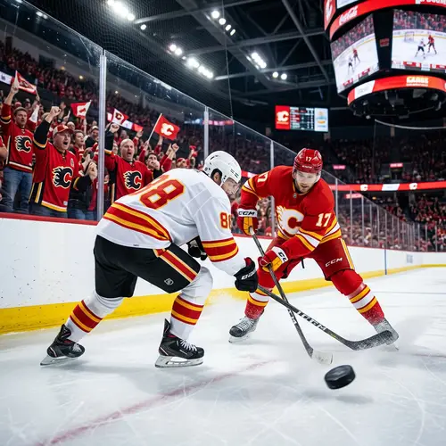 Exciting Hockey Match: Calgary Team vs Unidentified Player on Jan 25