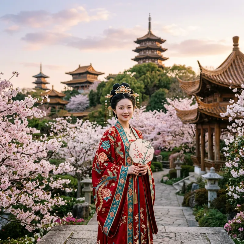Chinese Women in Cultural Attire