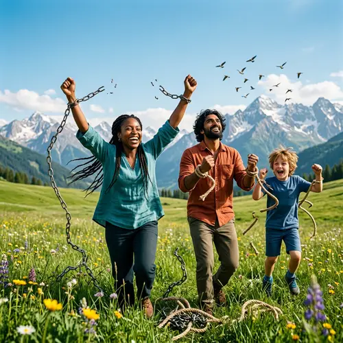 Embrace Freedom and Resilience in a Vibrant Scene