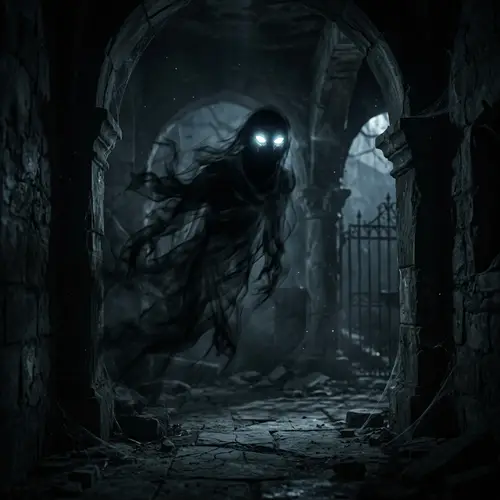 Ethereal Black Ghost | Uncanny and Eerie Presence