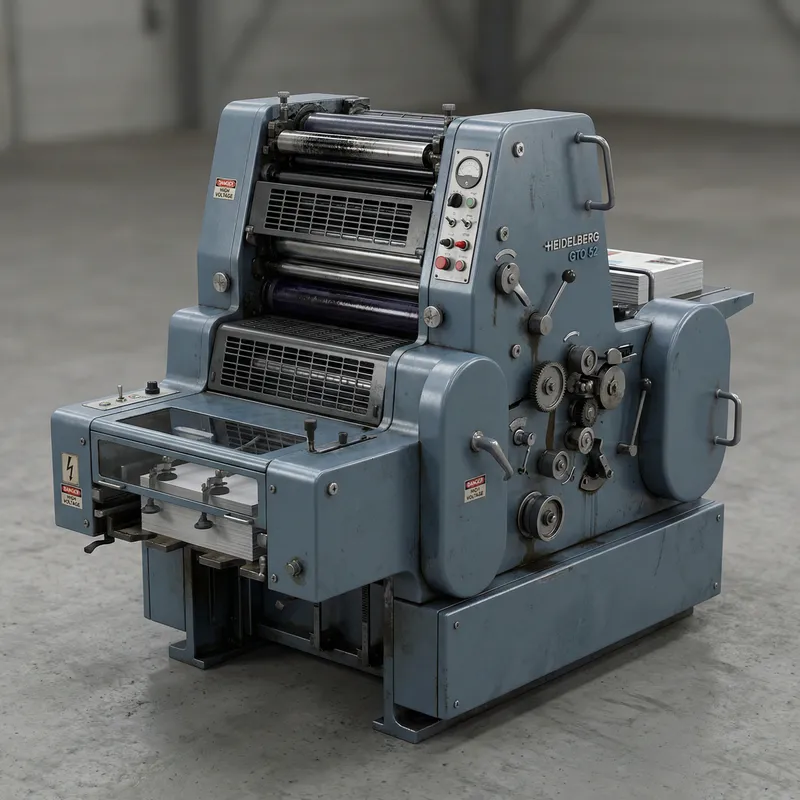 Realistic 3D Model of Heidelberg GTO 52 Printing Press