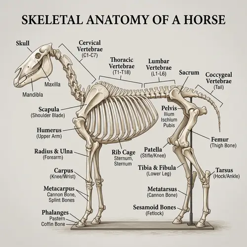 Detailed Horse Skeletal Anatomy | Study Horse Bone Structure