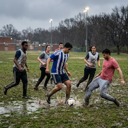 Playing Soccer in the Rain: A Fun Experience