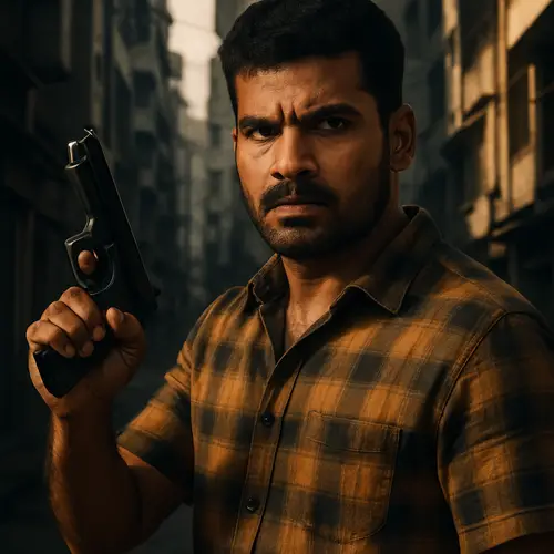 Action Character in Urban Setting