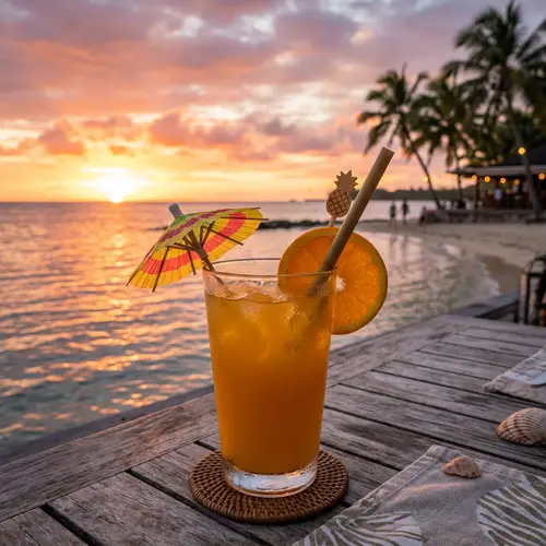 Refreshing Orange Juice at Sunset | Relaxing Tropical Drink