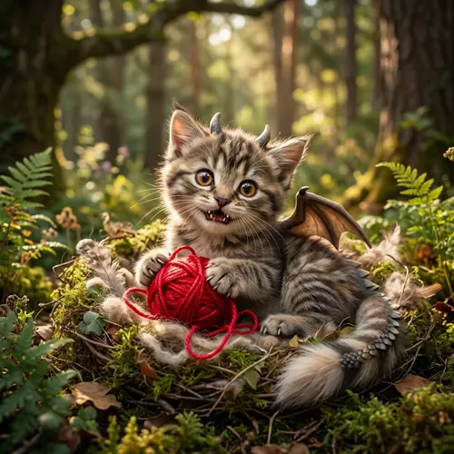 Adorable Baby Hybrid Creature - Mythological Fantasy Context