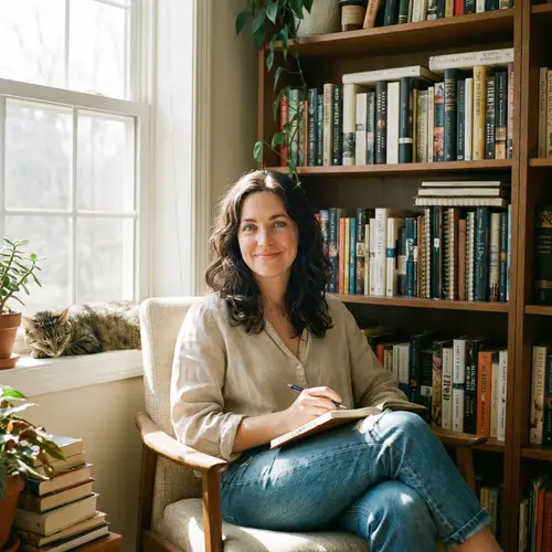 Realistic Portrait of a Woman with Blue Eyes and Wavy Hair