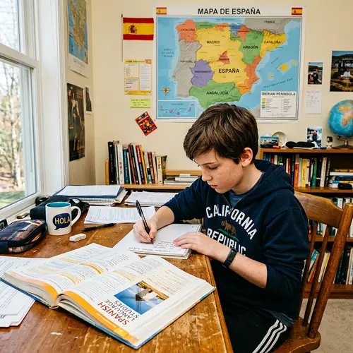 American Boy Studying Spanish | Language Learning Journey