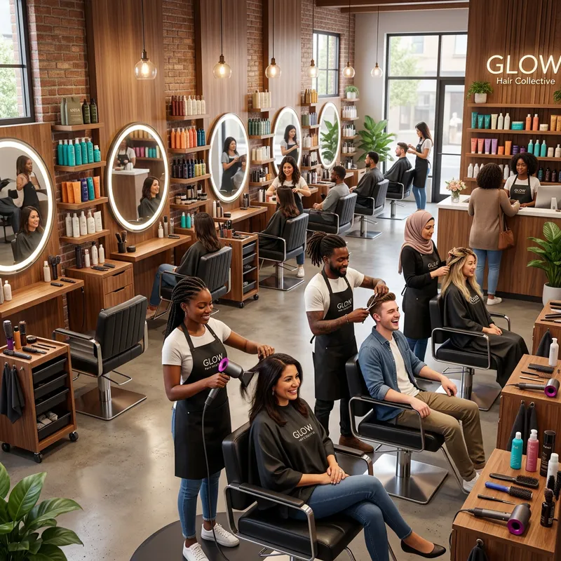 3D Hair Salon: Professional Styling Services and Diverse Clients