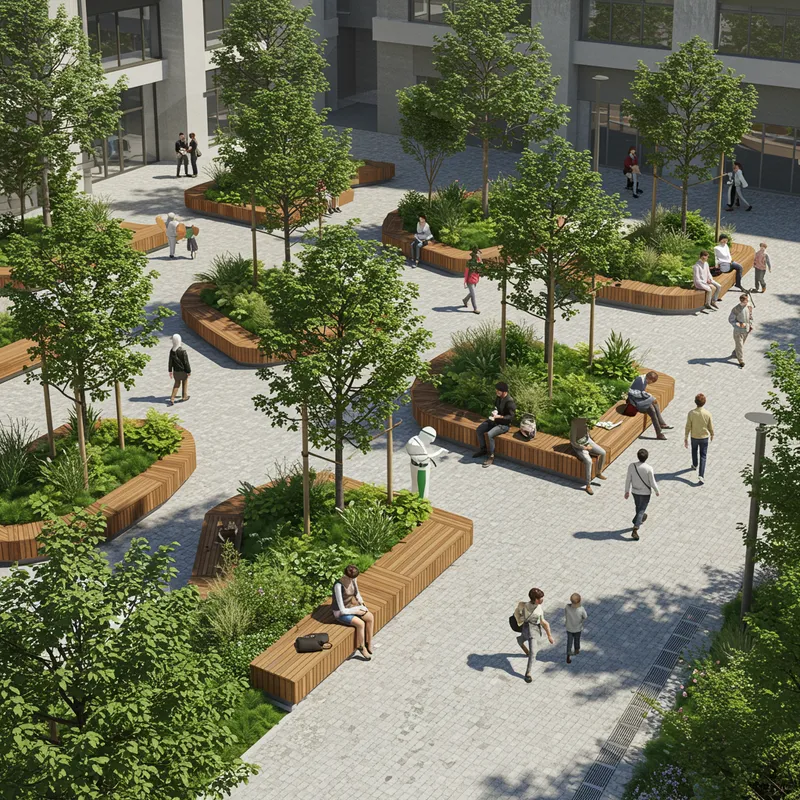 Explore Ecopraça: Eco-Friendly Community Spaces