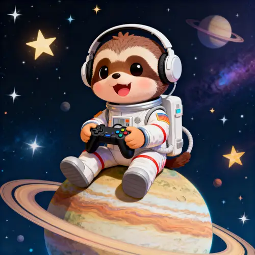 Playful Capybara Astronaut on Jupiter