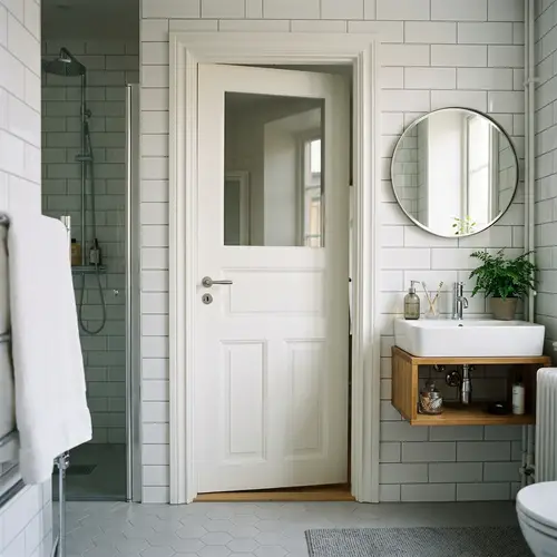 Stockholm Style White Interior Door in Polar White Enamel Finish
