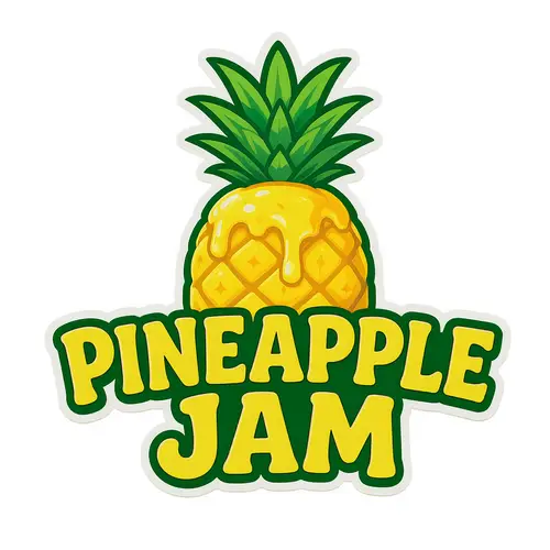 Vibrant Pineapple Jam Logo Design