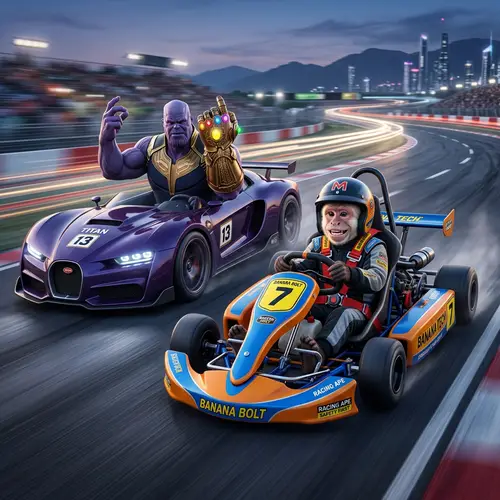 Fast Monkey vs. Purple Villain Driving Showdown