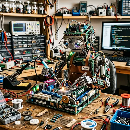 Computer Parts from a Robot with Glasses