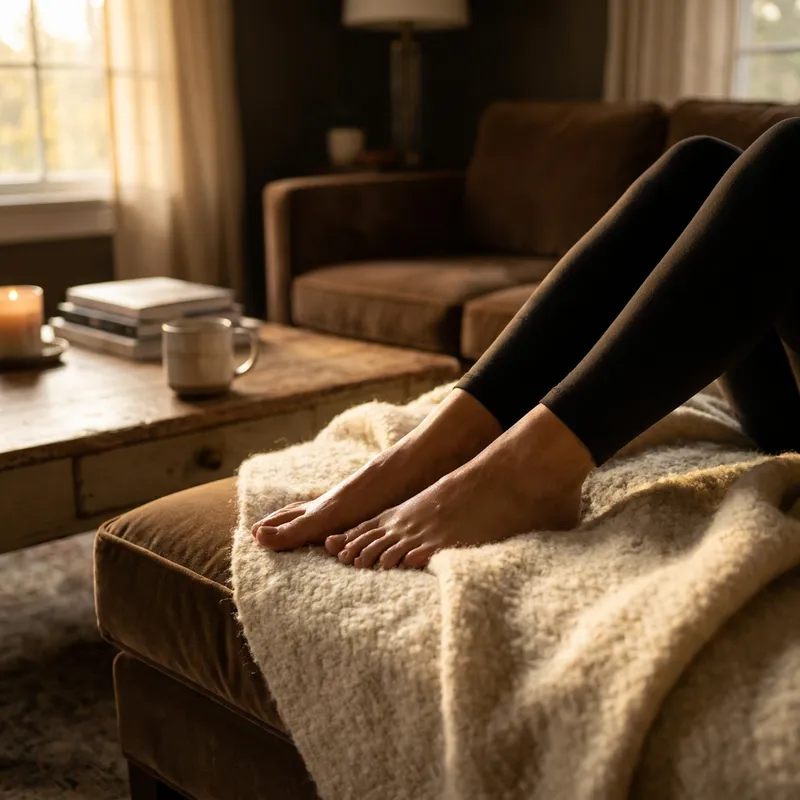 Cozy Living Room Feet Close-Up Photography Cozy Living Room Feet Close-Up Photography