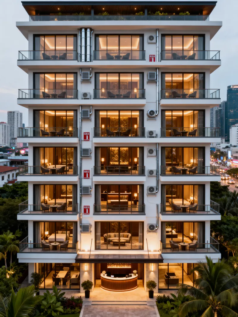 Contemporary Eight-Story Hotel Design Contemporary Eight-Story Hotel Design