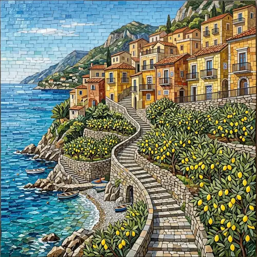 Enchanting Mosaic of Italian Landscape