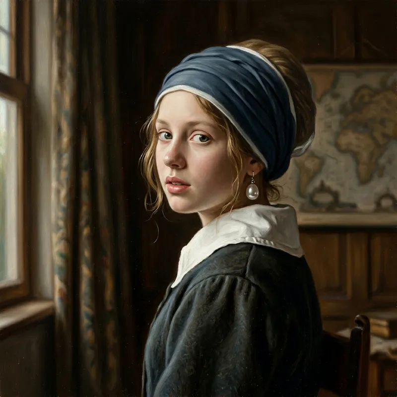 Girl with Pearl Earring - Dutch Golden Age Portrait Girl with Pearl Earring - Dutch Golden Age Portrait