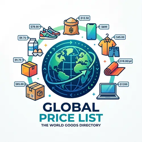 Global Price List Logo - Creative Goods Pricing Visualized