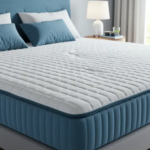 Modern Bedroom Decor with Baffle Channel Mattress Topper