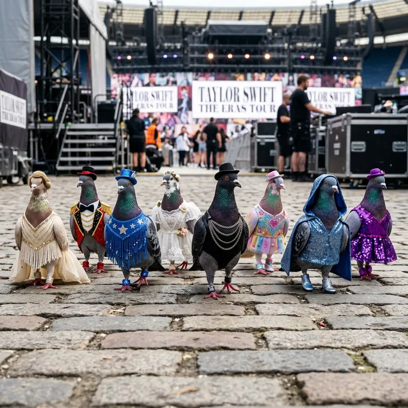 Pigeons in Taylor Swift Tour Inspired Outfits