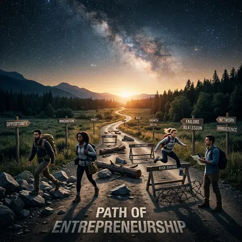 Metaphorical Journey of Entrepreneurship: Road to Success with Obstacles and Opportunities