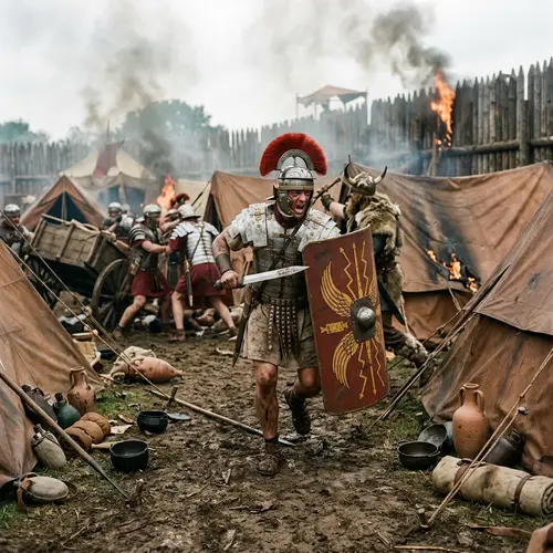 Roman Soldier's Life in Battle Camp