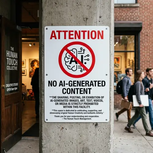 No AI Generated Content Sign
