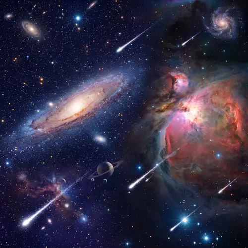 Expanse of the Universe: Glowing Galaxies & Distant Planets