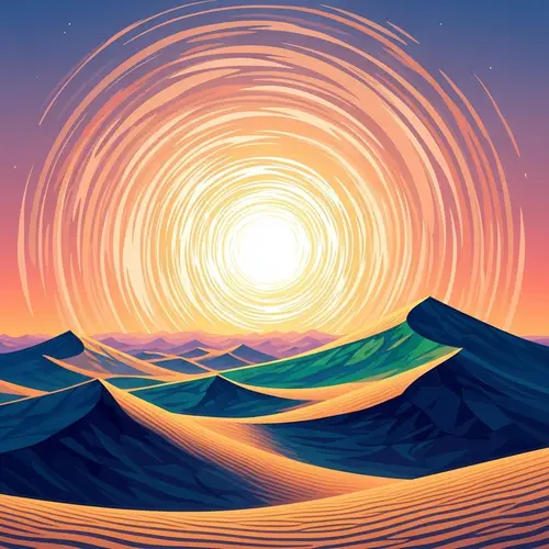 Abstract Desert Landscape Art