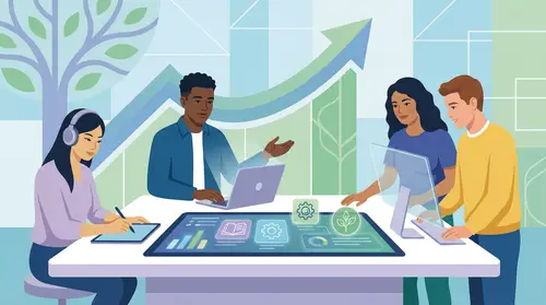 Modern Educational Growth Illustration for Students