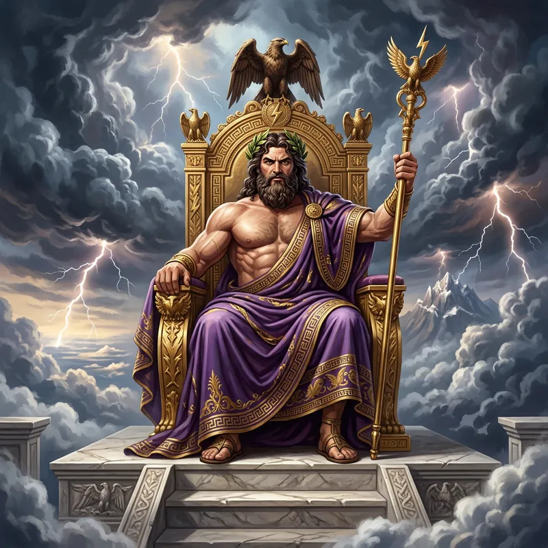 Majestic Zeus: The Greek God of Thunder