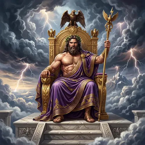Majestic Zeus: The Greek God of Thunder