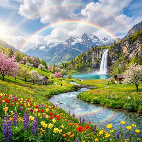 Rainbow Spring: A Vibrant Seasonal Renewal
