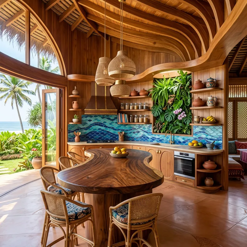 Biophilic Kitchen Design Inspired by Ocean House | Sri Lankan Aesthetics