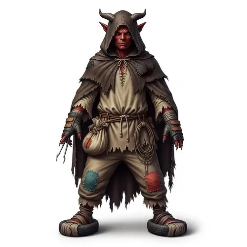 Frayed Cloak with Crafty Details