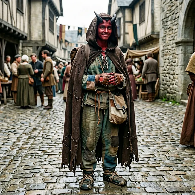 Frayed Cloak with Crafty Details Frayed Cloak with Crafty Details