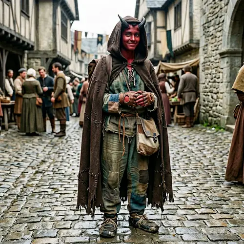 Frayed Cloak with Crafty Details