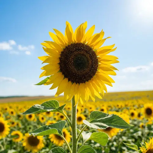 Vibrant Sunflower in Sunny Field | Nature Photography