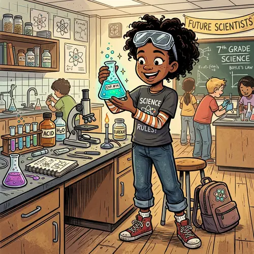 Seventh Grade Black Girl Scientist in Boondocks Style