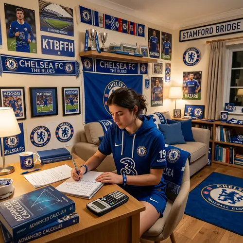 Chelsea Fan Enjoying Math at Home