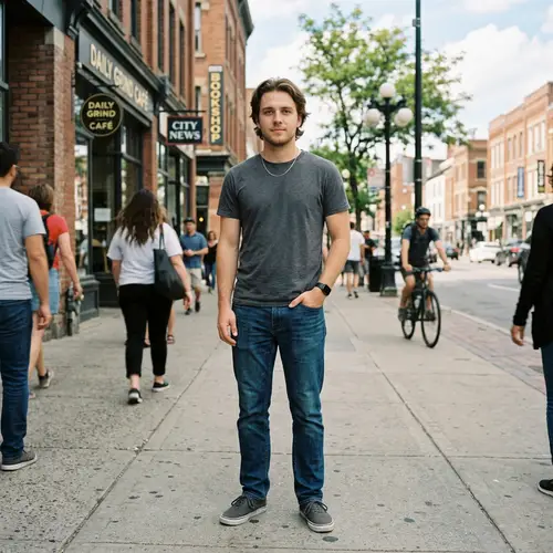 Meet Noah: Average Looking Individual with Casual Style