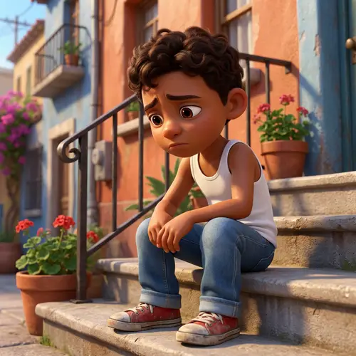Vibrant Pixar-Style Hispanic Boy Animation