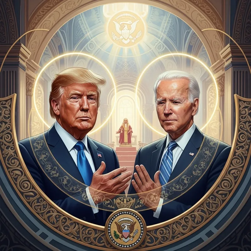 Trump and Biden in Miraculous Art Style